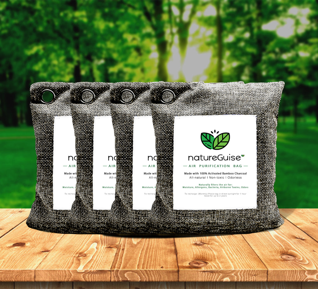 4x Air Purifying Activated Bamboo Charcoal Bag